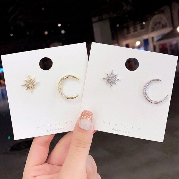 Boucles d’Oreilles Lune & Étoile ✨