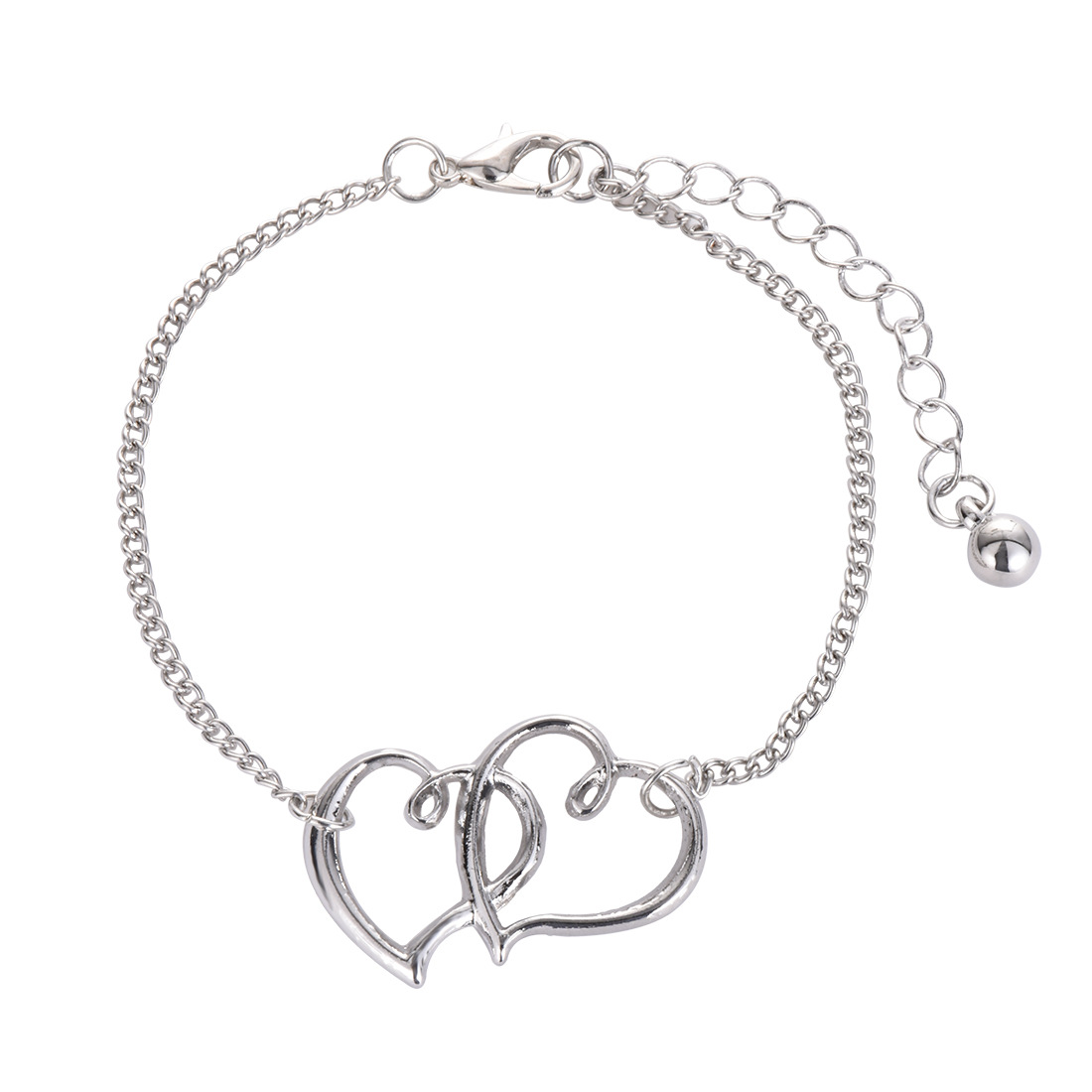 Bracelet de Cheville C007 - Double Coeur – Image 2
