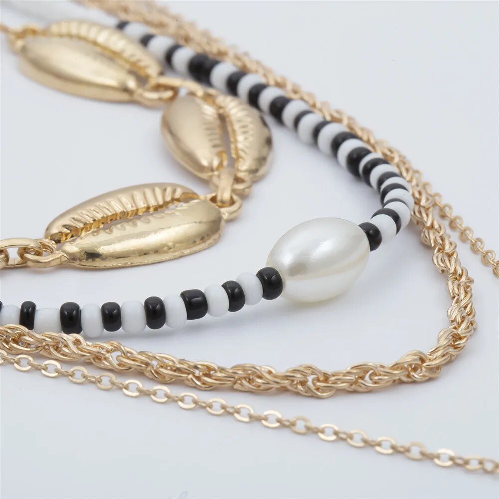 Collier Multi-Rangs Coquillages & Perles đ â Image 3