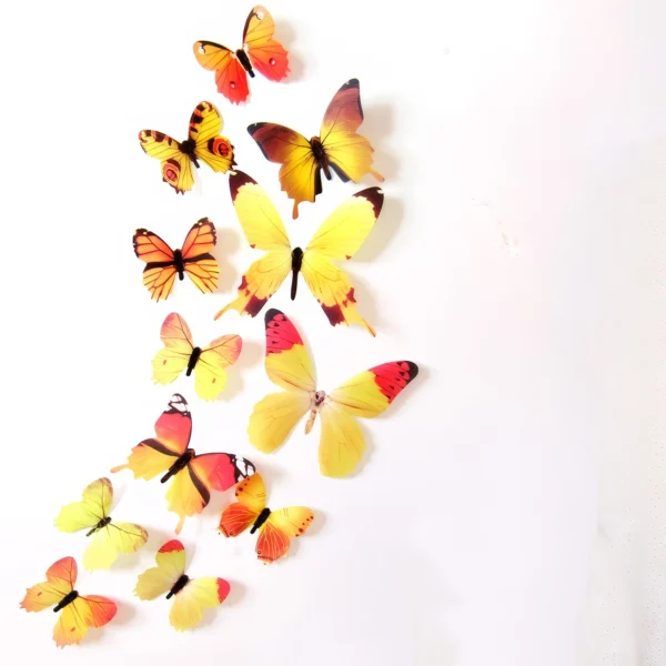 3D Creux Papillon - Lot de 12 Pièces - M014