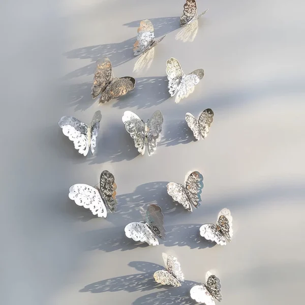 3D Creux Papillon - Lot de 12 Pièces - M017