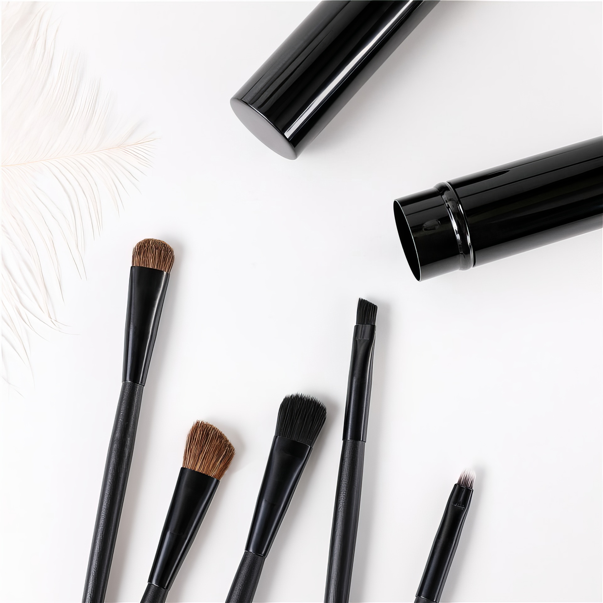 Pinceaux de Maquillage 5 Pcs - Compact et Élégant – Image 3