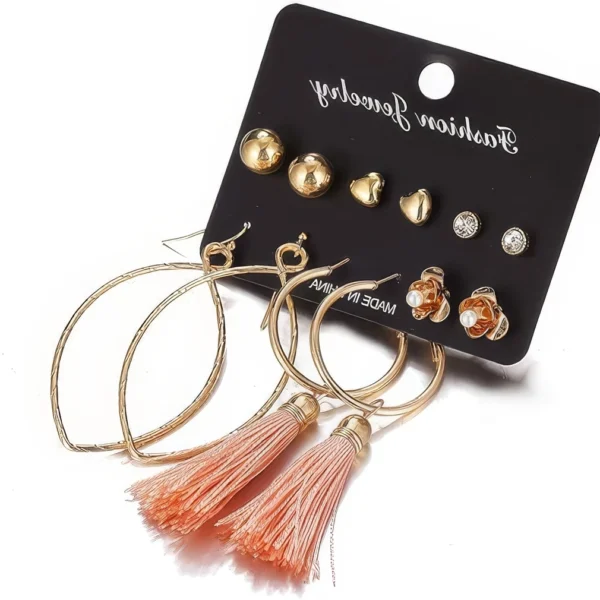 Boucles d'Oreilles Ensemble de 6 Paires