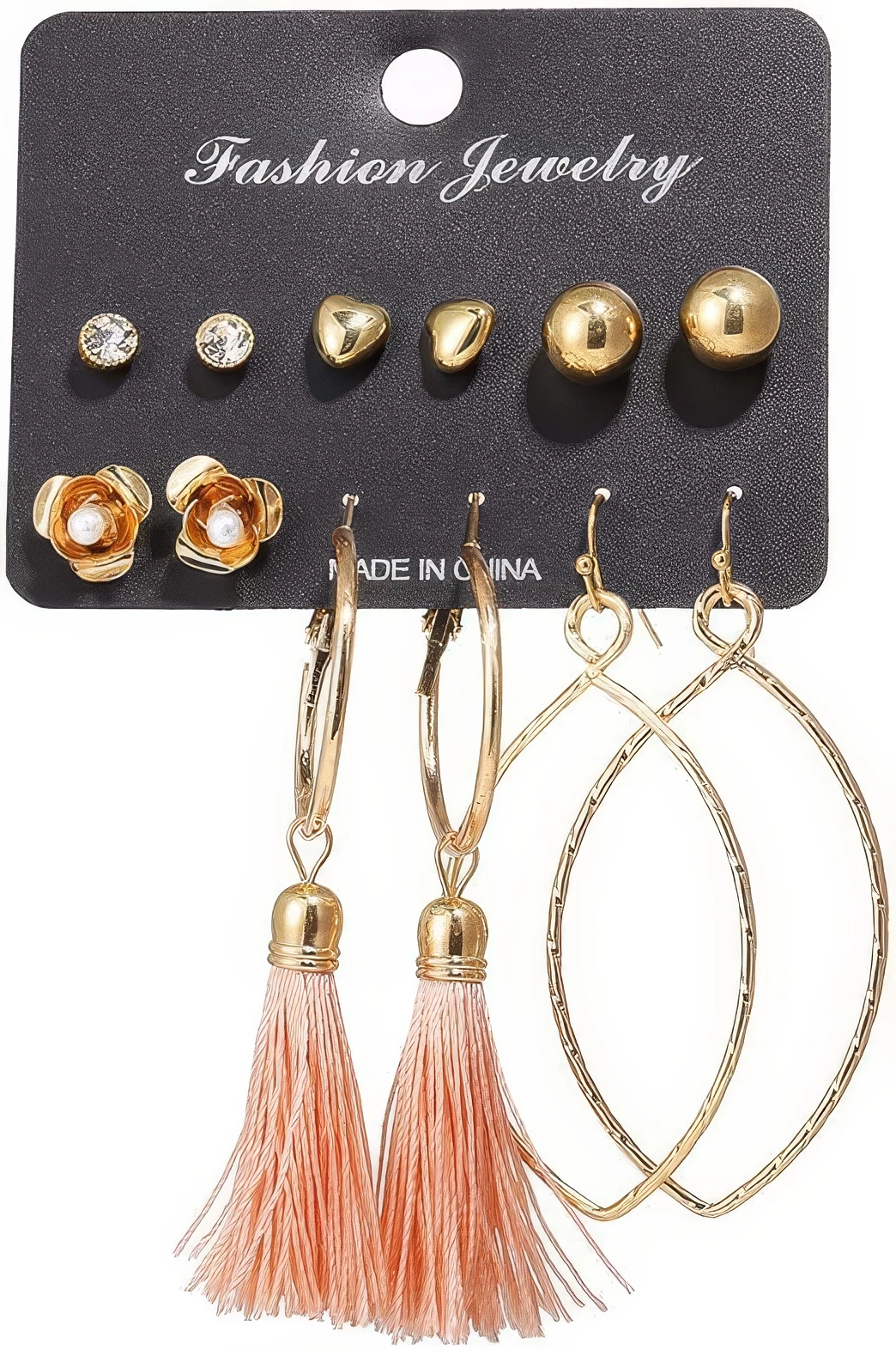 Boucles d'Oreilles Ensemble de 6 Paires – Image 2