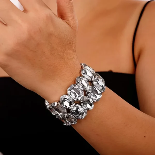 Bracelet Cristal - Double Rangée Élégante
