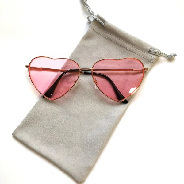 Lunettes de Soleil Femme - Design Cœur Rétro