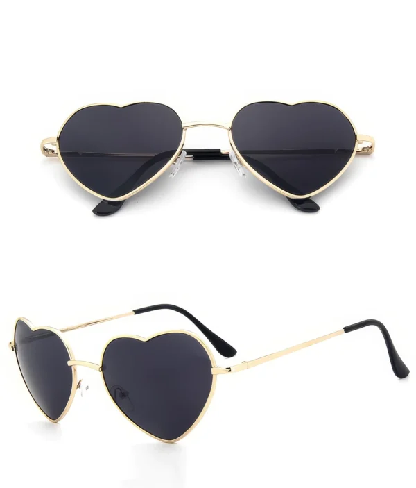 Lunettes de Soleil Femme - Design Cœur Rétro