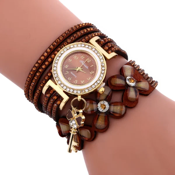 Montre Bracelet Femme - Élégance Fleurie