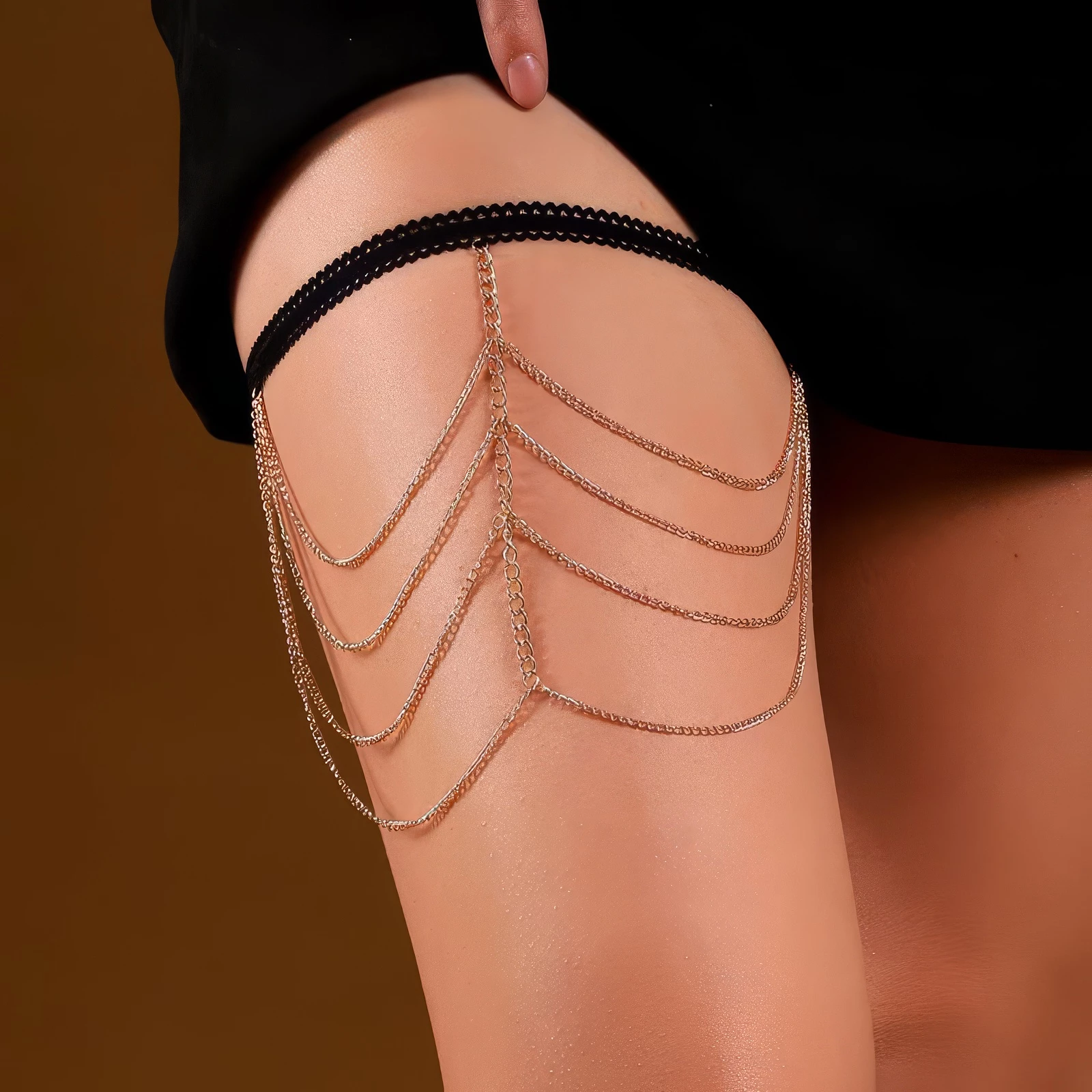 Jarretière Chaîne - Élégance Sensuelle ✨