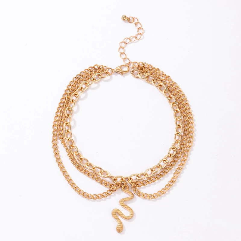 Bracelet de Cheville - Charme Serpent đ â Image 3