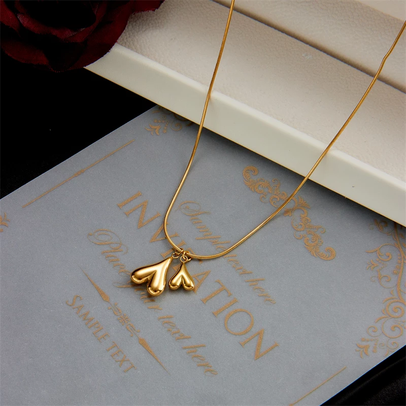 Collier Duo Cœurs 💛 – Image 2