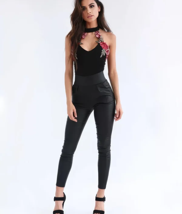 Body Femme - Élégance Florale Dos Nu ✨