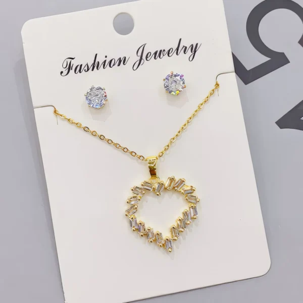 Ensemble Bijoux - Cœur Brillant