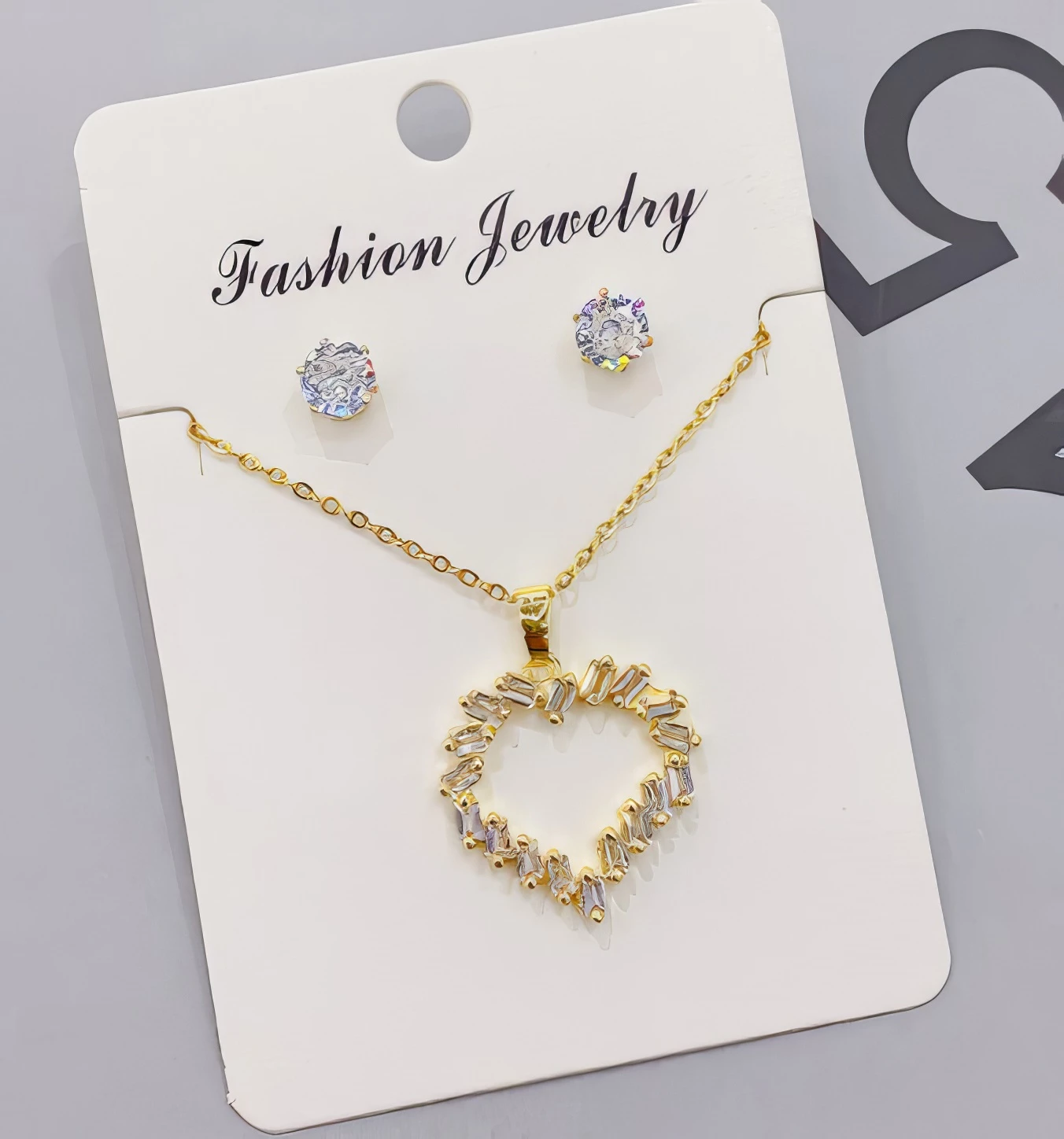 Ensemble Bijoux - Cœur Brillant