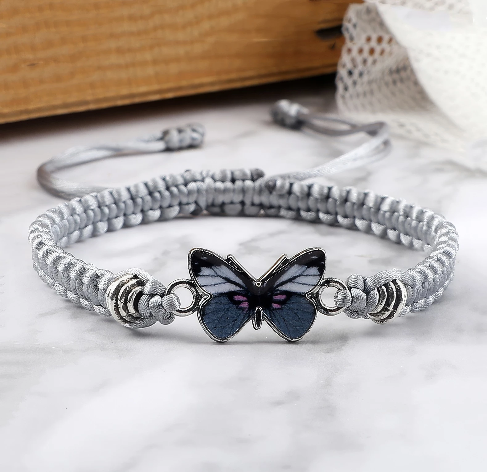 Bracelet Papillon Ajustable 🦋 – Image 2