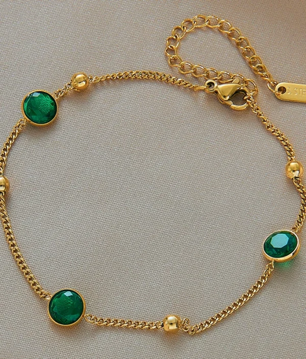 Bracelet Élégance Émeraude 💚