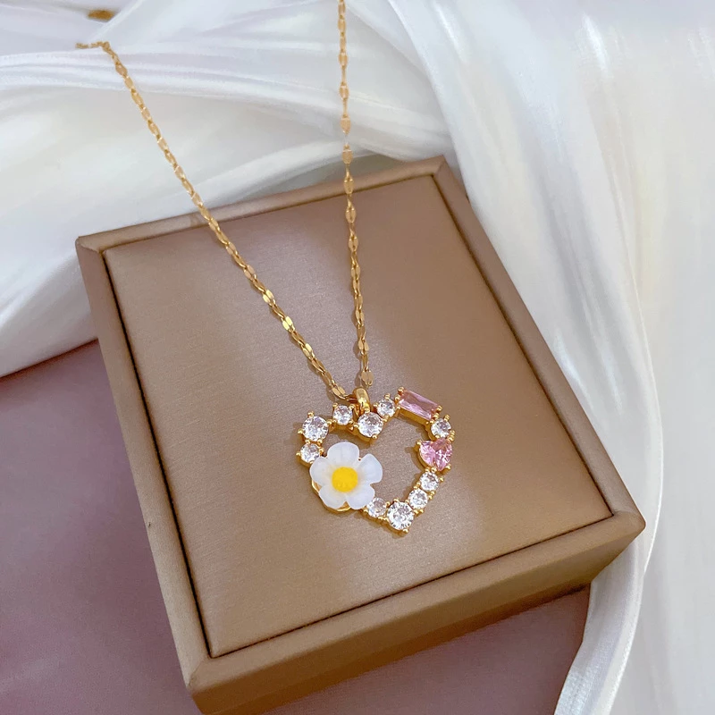 Collier Cœur Florale et Romantique 🌸 – Image 3