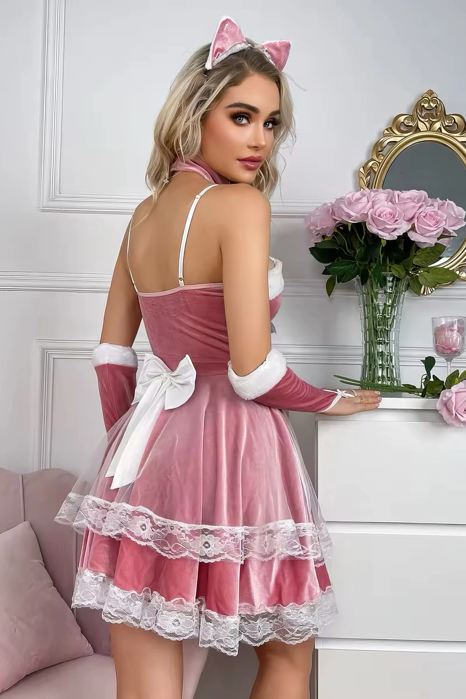 Robe Sexy Velours - Look Douce & Coquine 🎀 – Image 4