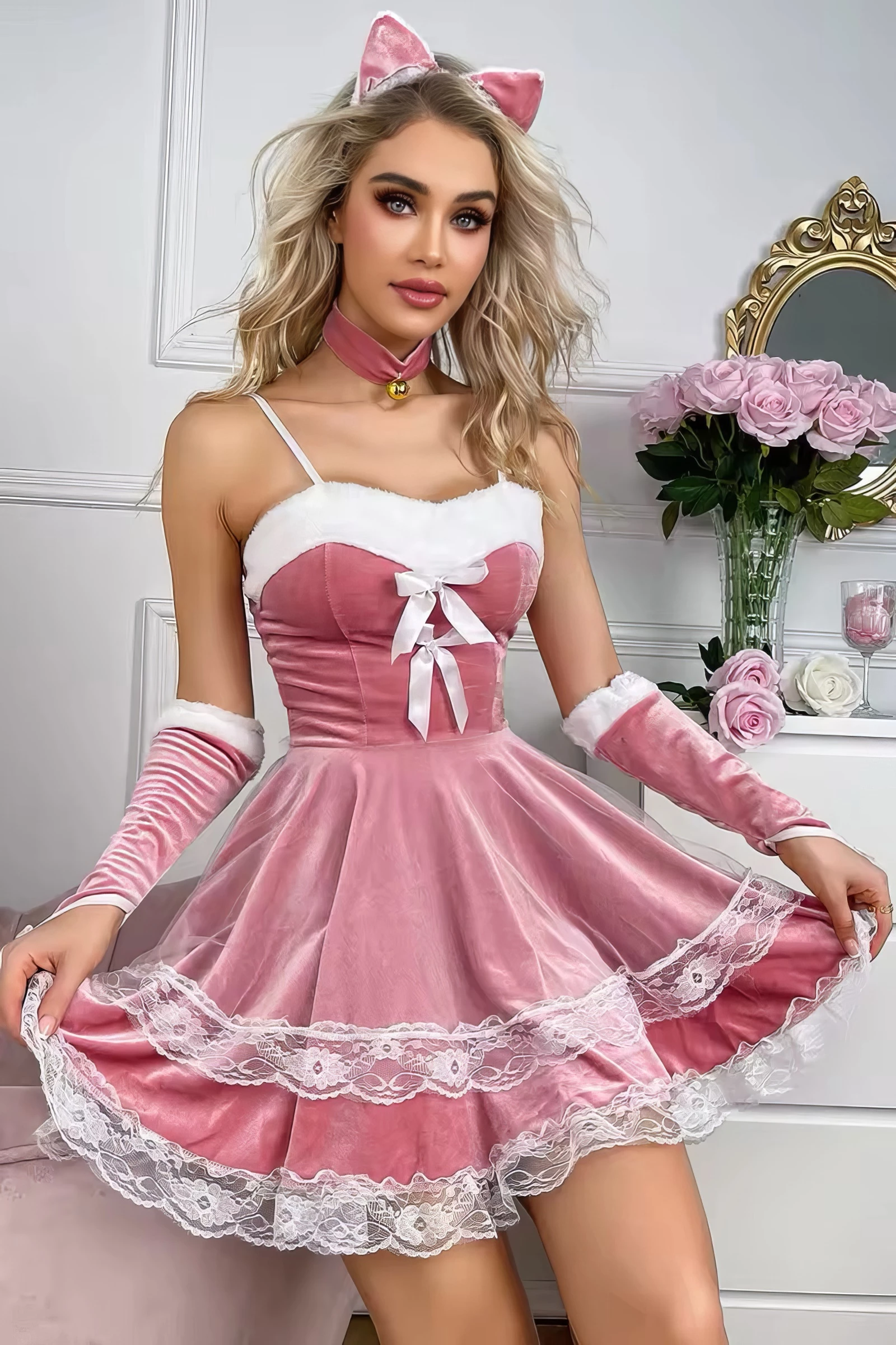Robe Sexy Velours - Look Douce & Coquine 🎀 – Image 3