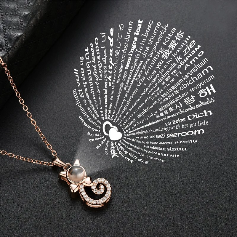 Collier Projection 100 Langues – Message d’Amour Caché 💖 – Image 2