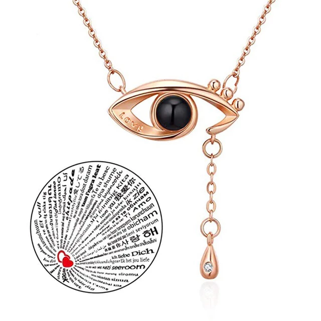 Collier Projection 100 Langues – Message d’Amour Caché 💖 – Image 3