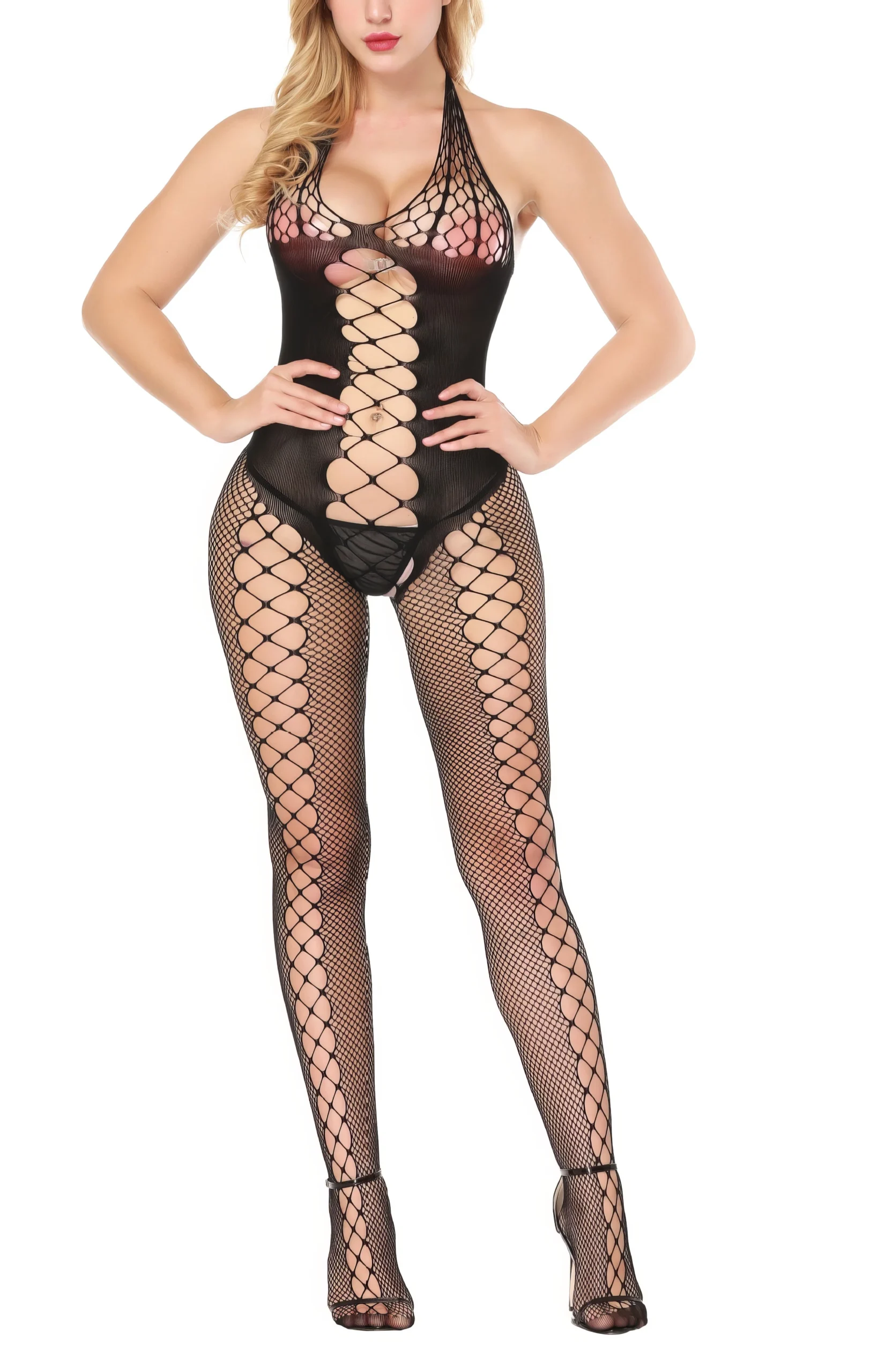 Lingerie Combinaison Résille - Lacets Séduction