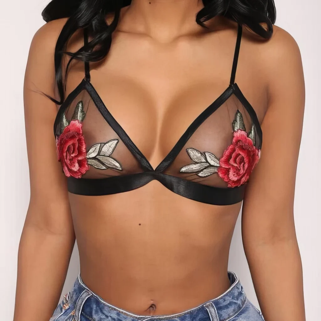 Soutien-Gorge - Broderie Roses Sensuelle 🌹