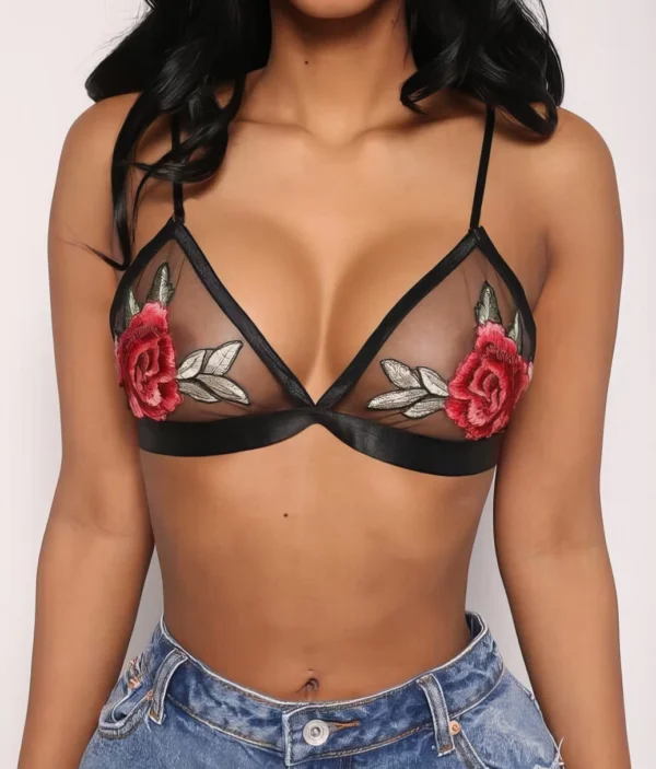 Soutien-Gorge - Broderie Roses Sensuelle 🌹