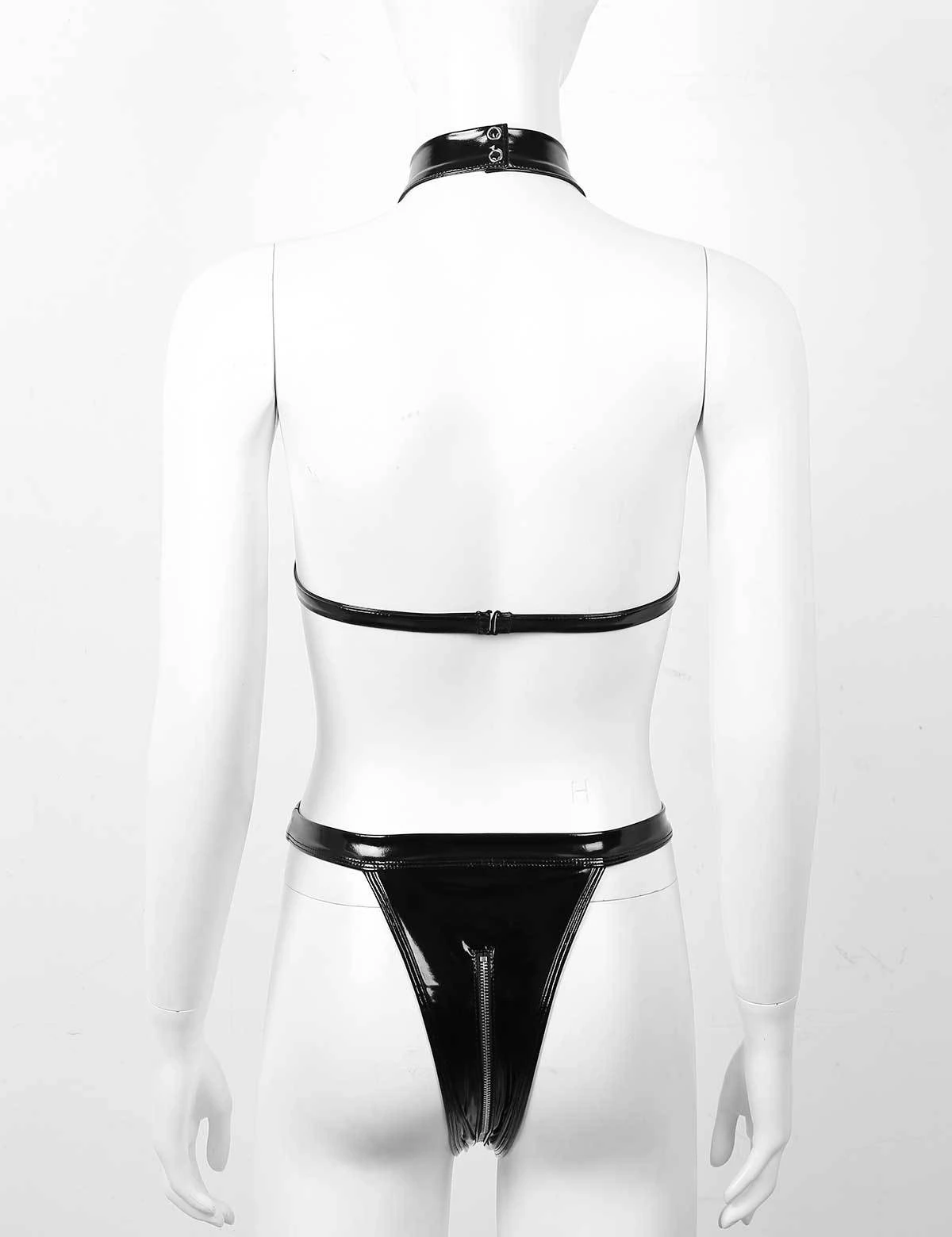 Body Harnais Vinyle & Résille avec Fermeture Éclair 🖤 – Image 4