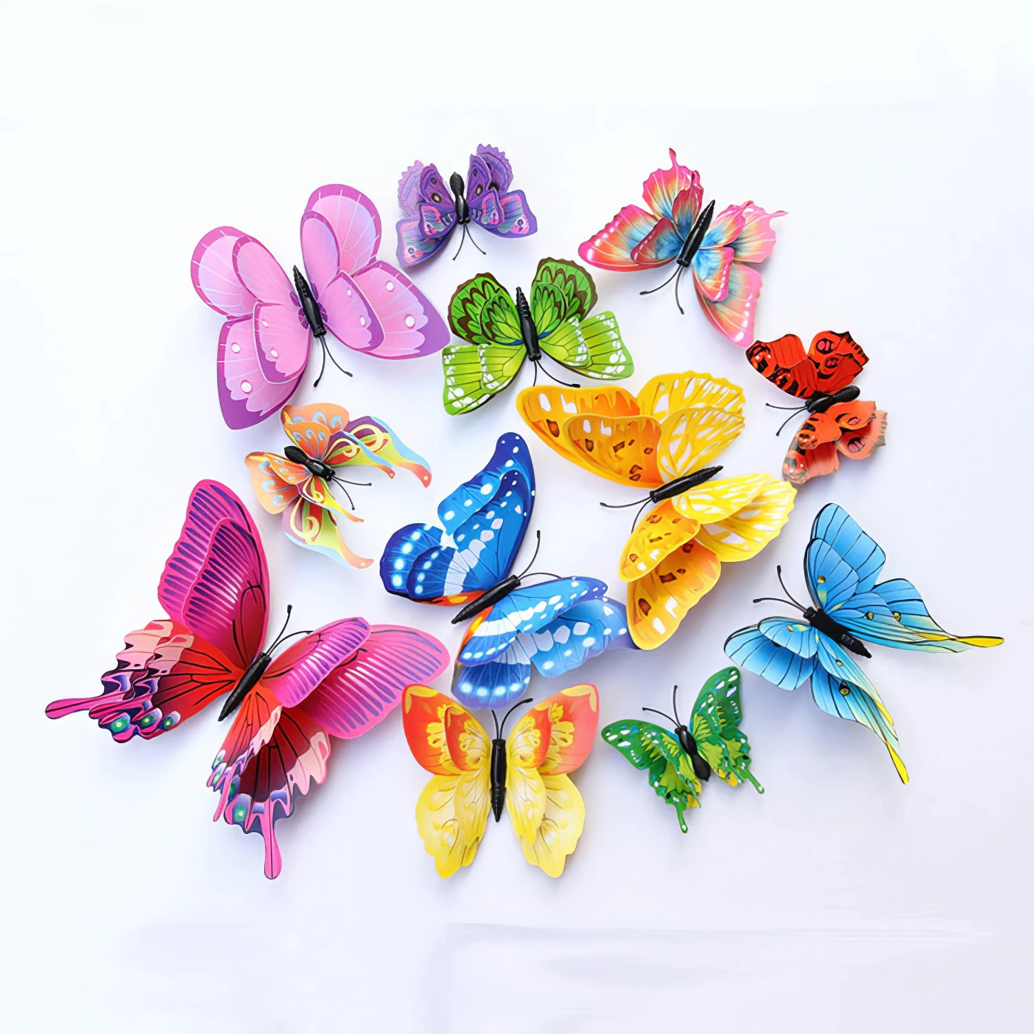 3D Creux Papillon - Lot de 12 Pièces - M013 - Double Couche – Image 4