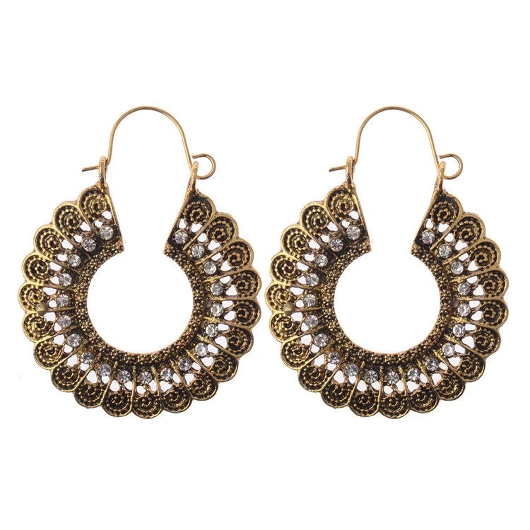 Boucles d’Oreilles Créoles Pendantes ✨ – Image 2