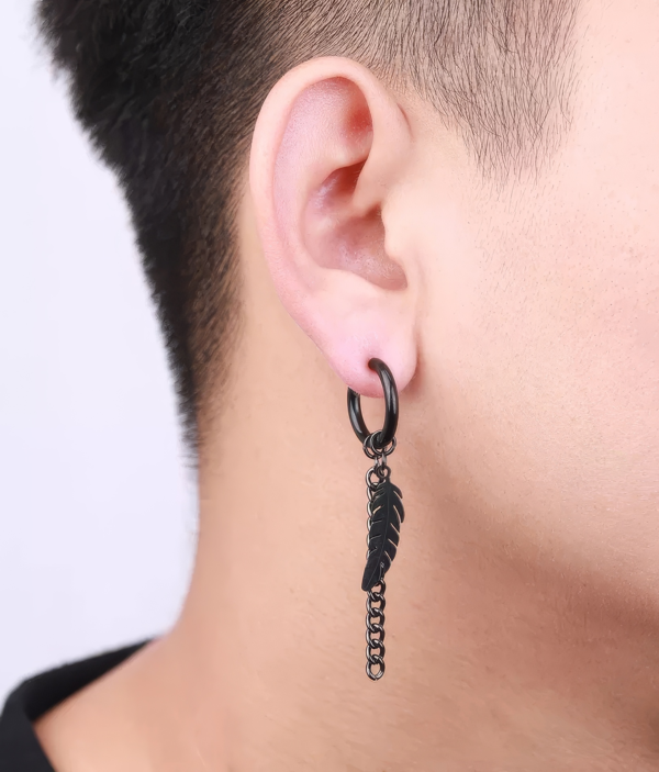 Boucle d’Oreille Homme Sans Piercing 🖤