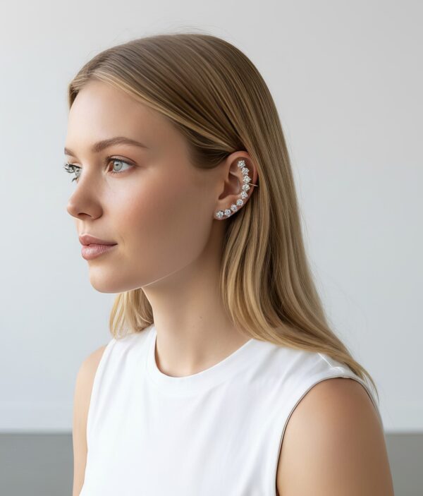 Boucle d’Oreille à Strass Cristal - Élégante et Tendance