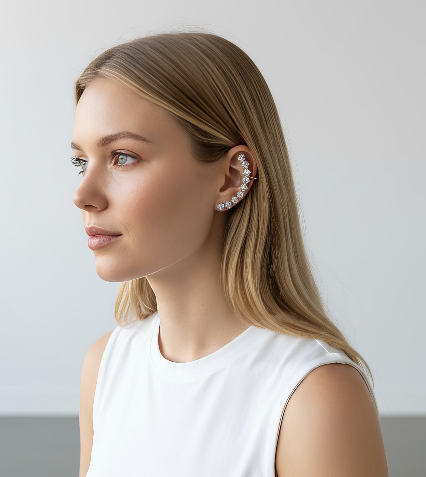 Boucle d’Oreille à Strass Cristal - Élégante et Tendance