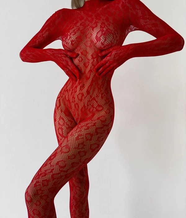 Catsuit Résille Dos Nu à Manches Longues ✨