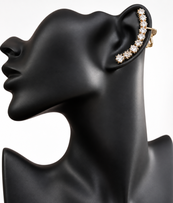 Boucle d’Oreille à Strass Cristal - Élégante et Tendance