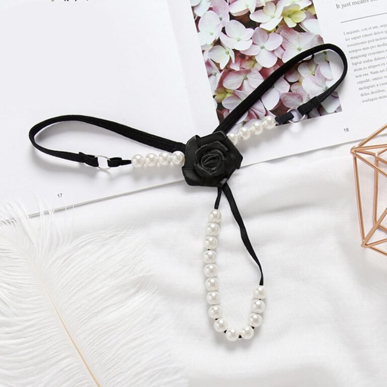 String Rose Décorative et Perles 🖤