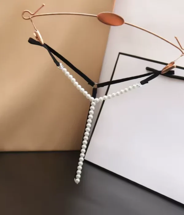 String Bijou avec Perles Élégantes 🤍